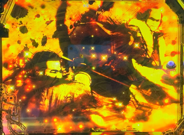 P真・座頭市物語 予告演出 リーチ前予告